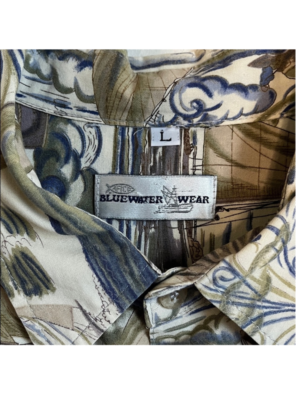 Nautical Print Men's Shirt - Picture 2 of 3